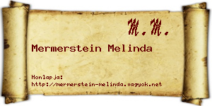 Mermerstein Melinda névjegykártya